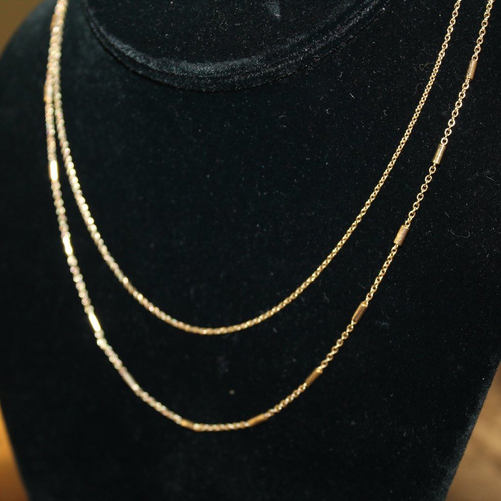 Gold Two Sting Necklace